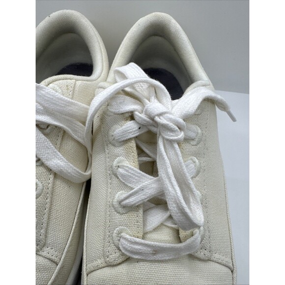 Allbirds Women's Lace Up Canvas Pacers Sneakers Shoes Casual Off White Size 8 - Picture 9 of 13